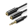 Kabel i złączka UGREEN Rozdzielacz audio AUX mini jack do słuchawki + mikrofon 20cm 6957303836208